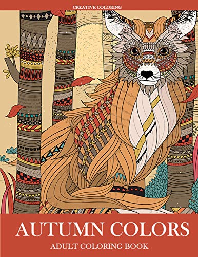 Autumn Colors Adult Coloring Book [Paperback]