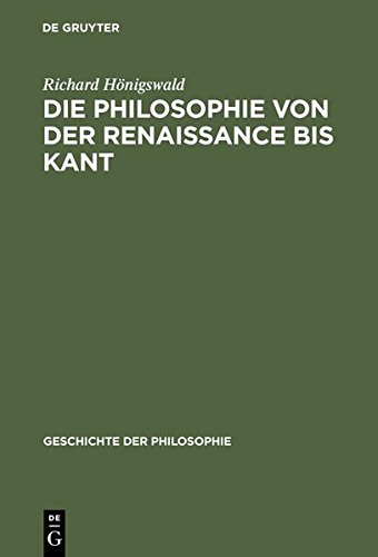 Philosophie Von der Renaissance Bis Kant [Hardcover]