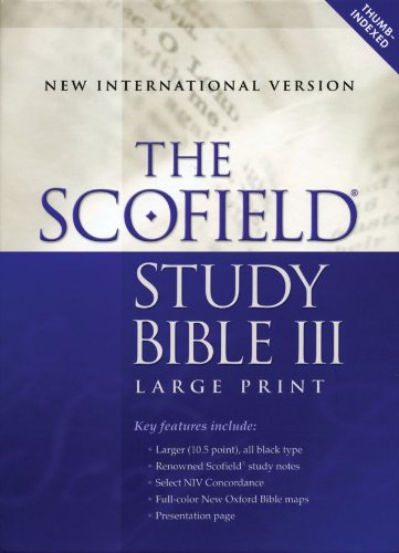 The Scofield}} Study Bible III, Large Print, NIV [Leather / fine bindi]