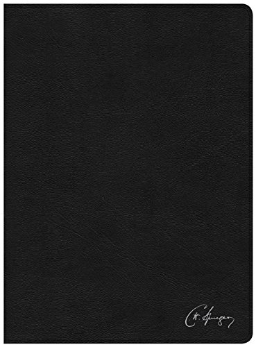 KJV Spurgeon Study Bible, Black Genuine Leath