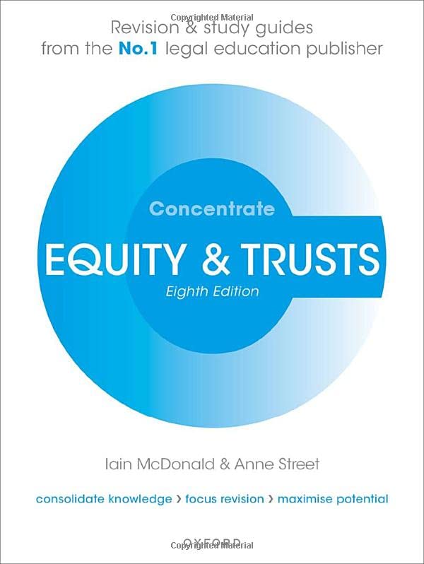 Equity And Trusts Concentrate