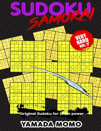 Sudoku Samurai Very Hard Original Sudoku For Brain Poer Vol. 5 Include 100 Pu [Paperback]