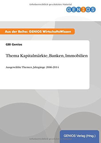 Thema Kapitalmdrkte, Banken, Immobilien (german Edition) [Paperback]