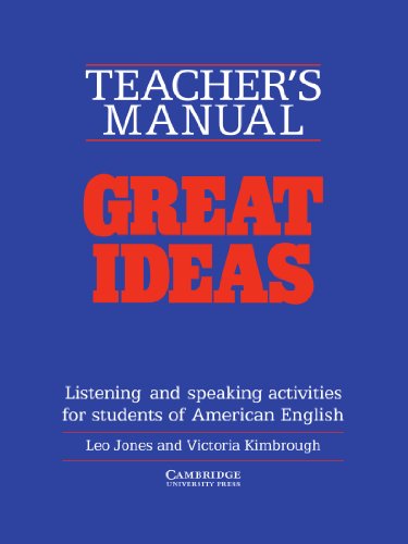 Great Ideas Teacher's manual Listening and Speaking Activities for Students of  [Paperback]