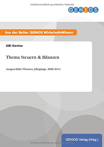 Thema Steuern & Bilanzen (german Edition) [Paperback]