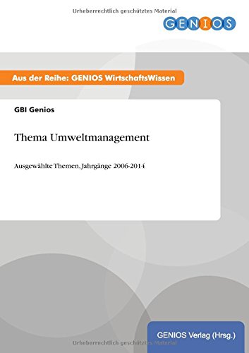 Thema Umeltmanagement (german Edition) [Paperback]