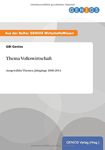 Thema Volksirtschaft (german Edition) [Paperback]