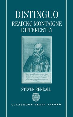 Distinguo Reading Montaigne Differently [Hardcover]