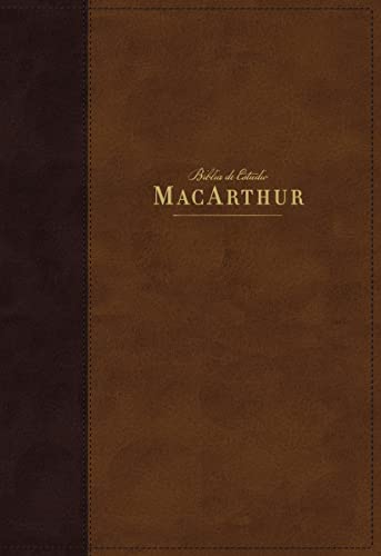 NBLA Biblia de Estudio MacArthur, Leathersoft, Caf?, Interior a dos colores [Leather / fine bindi]