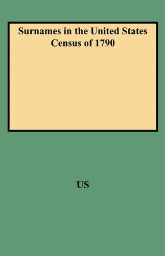 Surnames In The United States Census Of 1790 [Paperback]