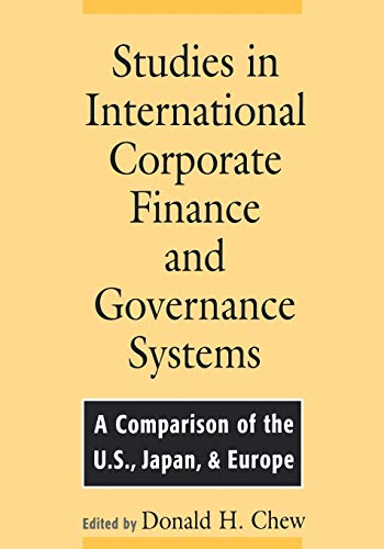 Studies in International Corporate Finance and Governance Systems A Comparison  [Paperback]