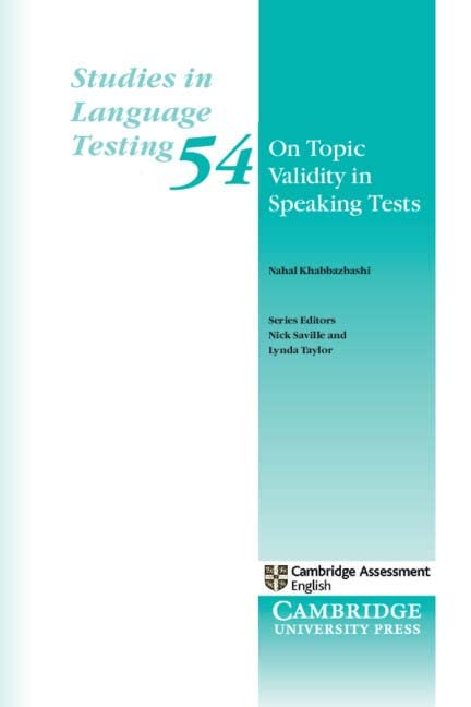 On Topic Validity in Speaking Tests [Paperback]