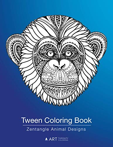 Teen Coloring Book Zentangle Animal Designs  Detailed Zendoodle Pages For Boy [Paperback]