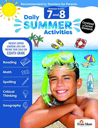 Daily Summer Activities : Moving from 7th Grade to 8th Grade, Grades 7-8 [Paperback]