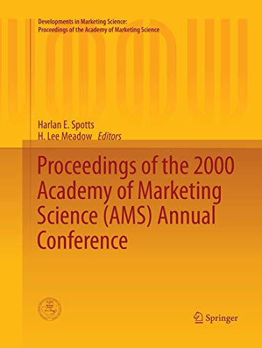 Proceedings of the 2000 Academy of Marketing Science (AMS) Annual Conference [Paperback]