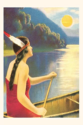 Vintage Journal Indian Maiden Watching Sunset