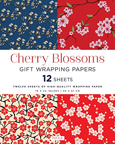 Cherry Blossoms Gift Wrapping Papers - 12 She