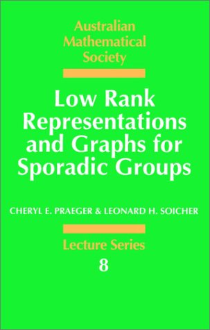 Low Rank Representations and Graphs for Sporadic Groups [Paperback]