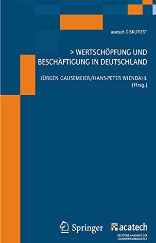 Wertschpfung und Beschftigung in Deutschland [Paperback]