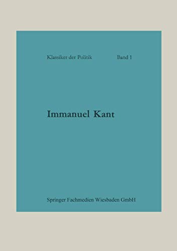 Immanuel Kant: Politische Schriften [Paperback]