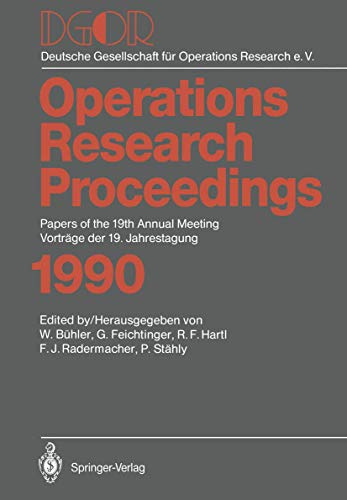 DGOR Papers of the 19th Annual Meeting / Vortrge der 19. Jahrestagung [Paperback]