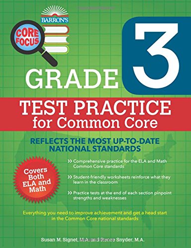 Barron's Core Focus: Grade 3 Test Practice for Common Core [Paperback]