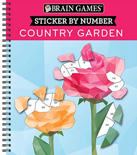 Brain Games - Sticker by Number: Country Garden (Geometric Stickers) [Unknown]