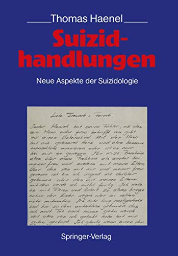 Suizidhandlungen Neue Aspekte der Suizidologie [Paperback]