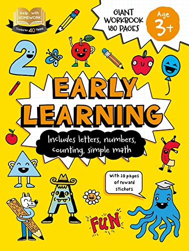 Help with Homework: 3+ Early Learning: Includes Letters, Numbers, Counting, Simp [Paperback]