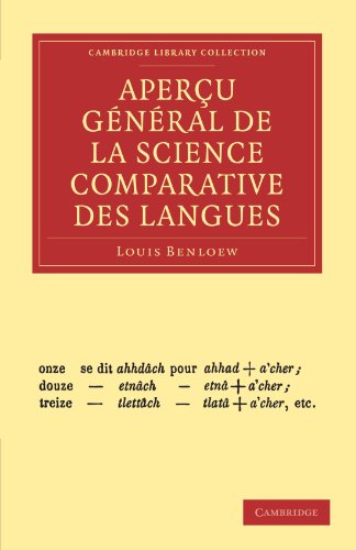 Aperu gnral de la science comparative des langues [Paperback]