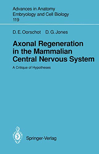 Axonal Regeneration in the Mammalian Central Nervous System: A Critique of Hypot [Paperback]