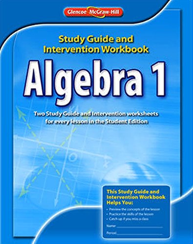 Algebra 1, Study Guide & Intervention Workbook [Paperback]