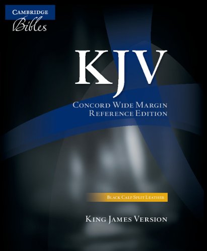 KJV Concord Wide Margin Reference Bible, Black Calfsplit Leather KJ764:XM [Leather / fine bindi]