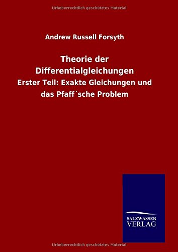 Theorie Der Differentialgleichungen (german Edition) [Hardcover]