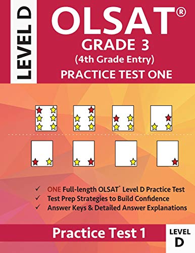 OLSAT Grade 3 (4th Grade Entry) Level D  Practice Test One Gifted and Talented  [Paperback]