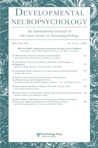 Measurement of Executive Function in Early Childhood A Special Issue of Develop [Paperback]