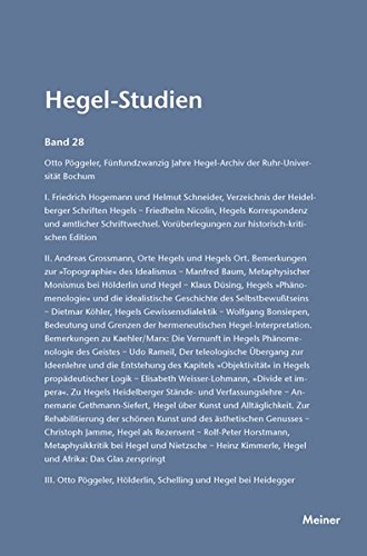 Hegel-Studien Band 28 (1993) [Paperback]