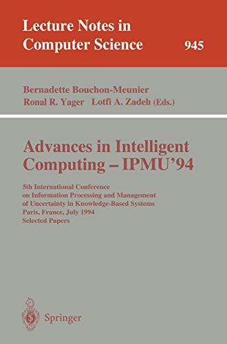 Advances in Intelligent Computing - IPMU '94: 5th International Conference on In [Paperback]