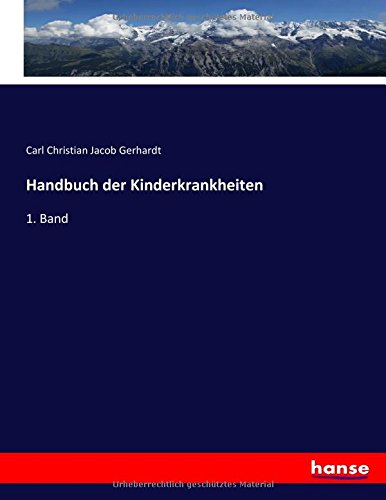 Handbuch Der Kinderkrankheiten