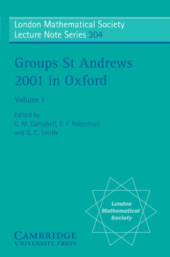 Groups St Andres 2001 in Oxford Volume 1 [Paperback]