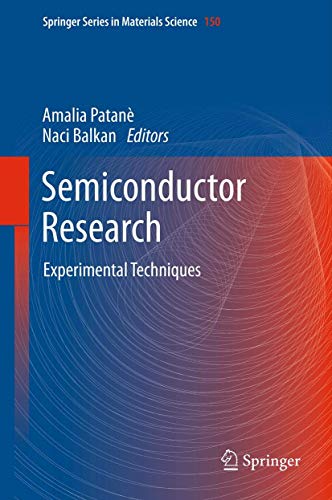 Semiconductor Research: Experimental Techniques [Paperback]