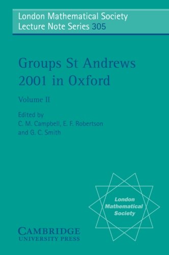 Groups St Andres 2001 in Oxford Volume 2 [Paperback]