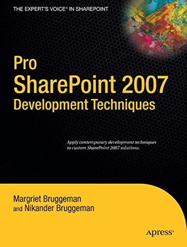 Pro SharePoint 2007 Development Techniques [Paperback]