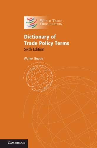 Dictionary of Trade Policy Terms [Paperback]