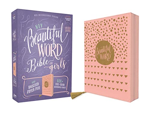 NIV, Beautiful Word Bible for Girls, Updated Edition, Leathersoft, Zippered, Pin [Leather / fine bindi]