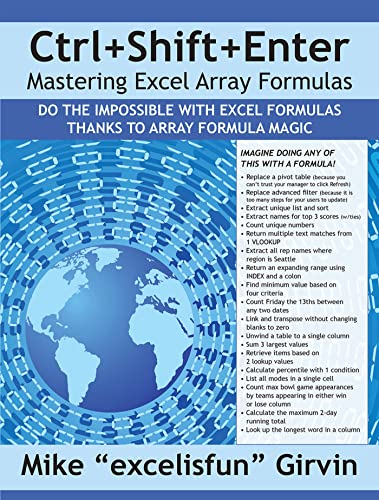 Ctrl+Shift+Enter Mastering Excel Array Formulas: Do the Impossible with Excel Fo [Paperback]