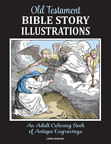 Old Testament Bible Story Illustrations An Adult Coloring Book Of Antique Engra [Paperback]