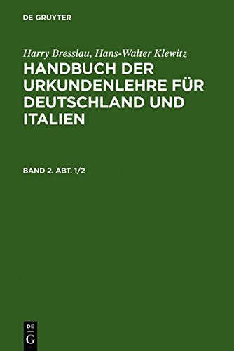 Handbuch der Urkundenlehre Fr Deutschland und Italien [Hardcover]