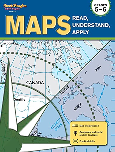 Maps Read, Understand, Apply Reproducible Grades 5-6 [Paperback]