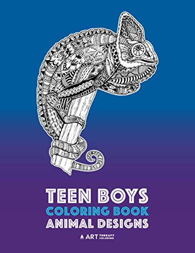 Teen Boys Coloring Book  Complex Animal Draings for Older Boys and Teenagers  [Paperback]